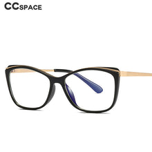 Load image into Gallery viewer, 49399 Cat Eye Anti Blue Plastic Titanium Glasses Frames Ultralight Women Optical Computer Glasses