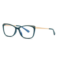 Load image into Gallery viewer, 49399 Cat Eye Anti Blue Plastic Titanium Glasses Frames Ultralight Women Optical Computer Glasses