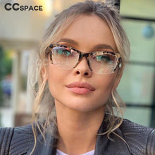 Load image into Gallery viewer, 49409 Half Frame Anti Blue Acetate Glasses Frames Upscale Women Men Optical Computer Glasses