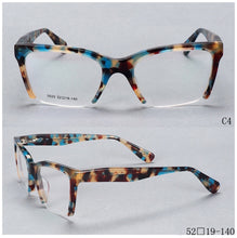 Load image into Gallery viewer, 49409 Half Frame Anti Blue Acetate Glasses Frames Upscale Women Men Optical Computer Glasses