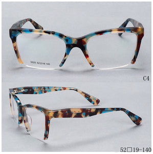 49409 Half Frame Anti Blue Acetate Glasses Frames Upscale Women Men Optical Computer Glasses