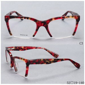 49409 Half Frame Anti Blue Acetate Glasses Frames Upscale Women Men Optical Computer Glasses