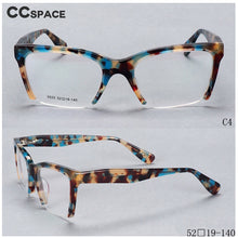Load image into Gallery viewer, 49409 Half Frame Anti Blue Acetate Glasses Frames Upscale Women Optical Computer Glasses