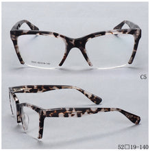 Load image into Gallery viewer, 49409 Half Frame Anti Blue Acetate Glasses Frames Upscale Women Optical Computer Glasses