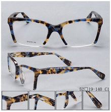 Load image into Gallery viewer, 49409 Half Frame Anti Blue Acetate Glasses Frames Upscale Women Optical Computer Glasses