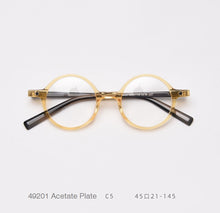 Load image into Gallery viewer, 49424 Acetate Plate Glasses Frames Retro Round Men Women Optical Computer Glasses