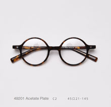 Load image into Gallery viewer, 49424 Acetate Plate Glasses Frames Retro Round Men Women Optical Computer Glasses