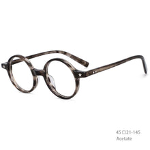 Load image into Gallery viewer, 49424 Retro Round Acetate Leopard Glasses Frames Optical Men Women Eyeglasses
