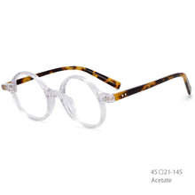 Load image into Gallery viewer, 49424 Retro Round Acetate Leopard Glasses Frames Optical Men Women Eyeglasses