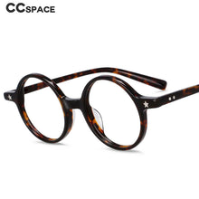 Load image into Gallery viewer, 49424 Retro Round Acetate Leopard Glasses Frames Optical Men Women Eyeglasses