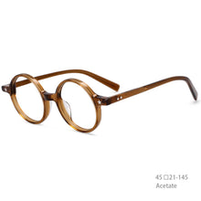 Load image into Gallery viewer, 49424 Retro Round Acetate Leopard Glasses Frames Optical Men Women Eyeglasses