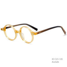 Load image into Gallery viewer, 49424 Retro Round Acetate Leopard Glasses Frames Optical Men Women Eyeglasses