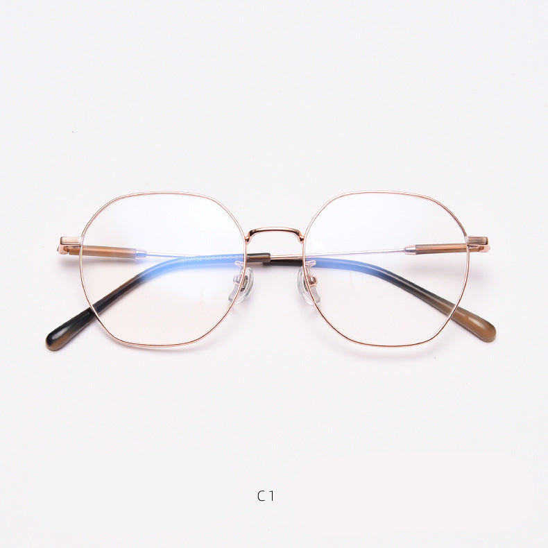 49436 Retro Polygon Optical Frames Men Women Computer Glasses