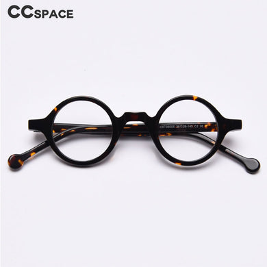 49437 Retro Punk Acetate Optical Frames Round Small Frame Men Women Computer Glasses
