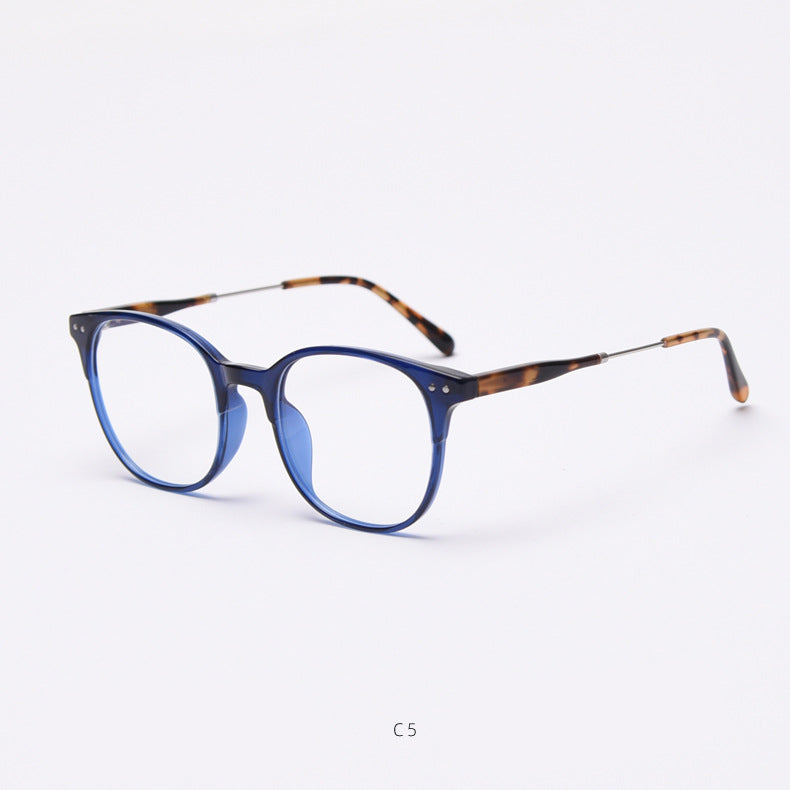 49438 TR90 Blue Frames Anti Blue Optical Frames Retro Men Women Computer Glasses