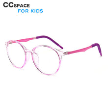 Load image into Gallery viewer, 49509 Kids Anti Blue Glasses Frames Silicone Soft Ultralight Round Optical Computer Glasses