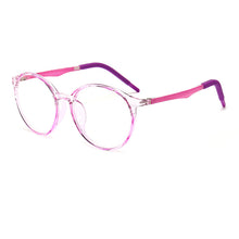 Load image into Gallery viewer, 49509 Kids Anti Blue Glasses Frames Silicone Soft Ultralight Round Optical Computer Glasses