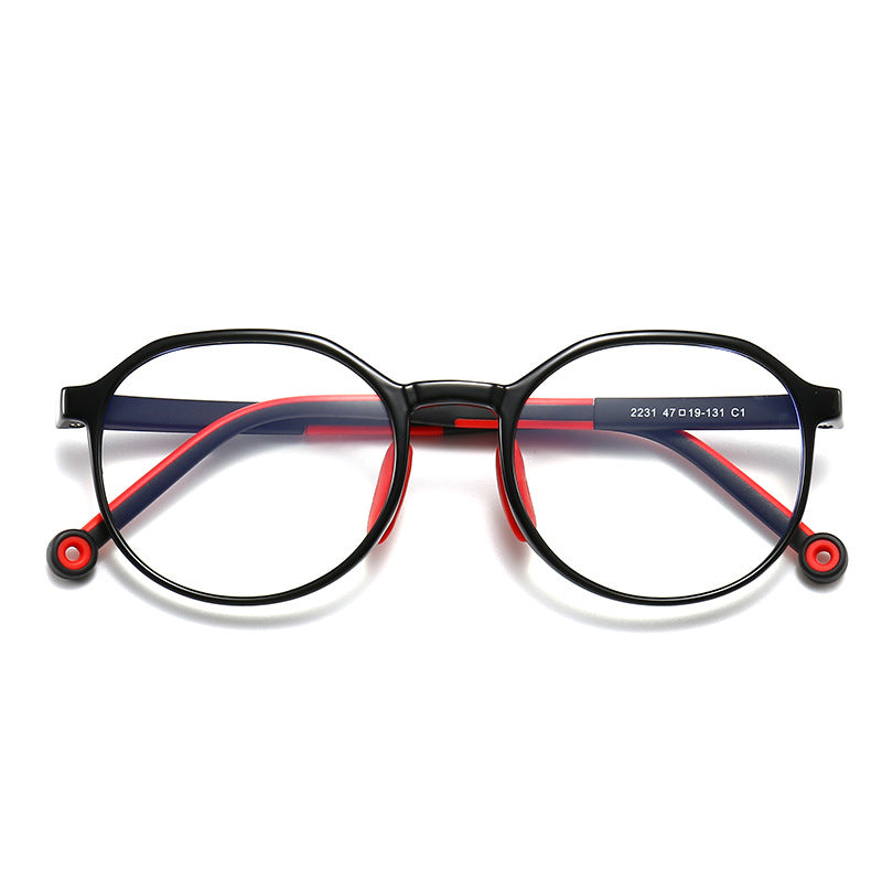 49529 Kids Anti Blue TR90 Optical Frames Student Round Computer Glasses