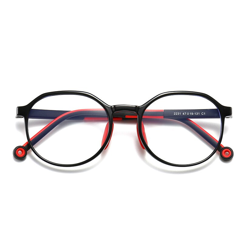 49529 Kids Anti Blue TR90 Optical Frames Student Round Computer Glasses