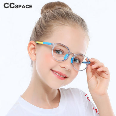 49529 Kids Anti Blue TR90 Optical Frames Student Round Computer Glasses
