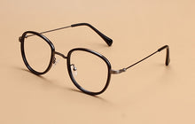 Load image into Gallery viewer, 49536 TR90 Tin Alloy Retro Round Optical Frames Men Women Computer Glasses
