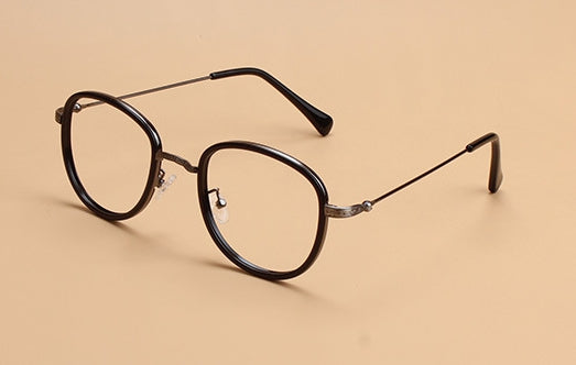 49536 TR90 Tin Alloy Retro Round Optical Frames Men Women Computer Glasses