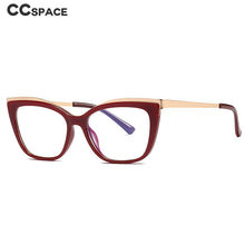 Load image into Gallery viewer, 49537 Square Cat Eye Anti Blue Glasses Frames TR90 Ultralight Men Women Optical Computer Glasses