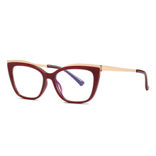 Load image into Gallery viewer, 49537 Square Cat Eye Anti Blue Glasses Frames TR90 Ultralight Men Women Optical Computer Glasses
