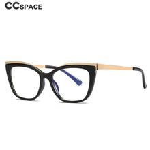Load image into Gallery viewer, 49537 Square Cat Eye Anti Blue Glasses Frames TR90 Ultralight Men Women Optical Computer Glasses