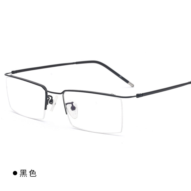 49540 Half Frame Titanium Alloy Optical Frames Men Women Ultralight Computer Glasses
