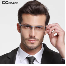 Carica l&#39;immagine nel visualizzatore di Gallery, 49559 For Man Half-Frame Optical Metal Glasses Frames Computer Eyeglasses