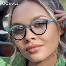 Load image into Gallery viewer, 49568 Retro Round Acetate Optical Glasses Frames Men Women Imitation Bamboo Pattern Computer Eyeglasses