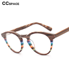 Load image into Gallery viewer, 49568 Retro Round Acetate Optical Glasses Frames Men Women Imitation Bamboo Pattern Computer Eyeglasses