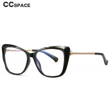 Load image into Gallery viewer, 49649 Cat Eye Crystal Trim Anti Blue Light Optical Glasses Frames Square Women TR90 Computer Eyeglasses