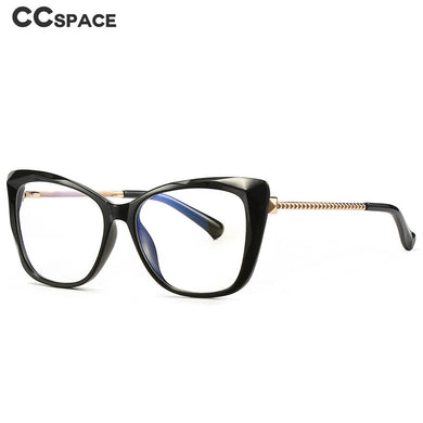 49649 Cat Eye Crystal Trim Anti Blue Light Optical Glasses Frames Square Women TR90 Computer Eyeglasses