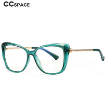 Load image into Gallery viewer, 49649 Cat Eye Crystal Trim Anti Blue Light Optical Glasses Frames Square Women TR90 Computer Eyeglasses