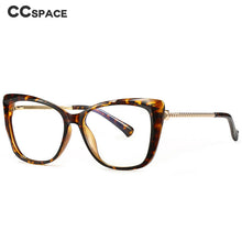 Load image into Gallery viewer, 49649 Cat Eye Crystal Trim Anti Blue Light Optical Glasses Frames Square Women TR90 Computer Eyeglasses