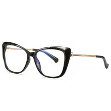Load image into Gallery viewer, 49649 Cat Eye Crystal Trim Anti Blue Light Optical Glasses Frames Square Women TR90 Computer Eyeglasses