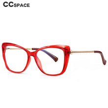 Load image into Gallery viewer, 49649 Cat Eye Crystal Trim Anti Blue Light Optical Glasses Frames Square Women TR90 Computer Eyeglasses
