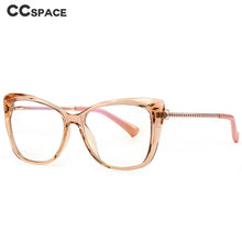 Load image into Gallery viewer, 49649 Cat Eye Crystal Trim Anti Blue Light Optical Glasses Frames Square Women TR90 Computer Eyeglasses