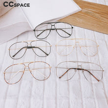 Carica l&#39;immagine nel visualizzatore di Gallery, 49664 Oversized Square Metal Glasses Frames Men Women Computer Eyeglasses
