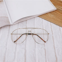 Carica l&#39;immagine nel visualizzatore di Gallery, 49664 Oversized Square Metal Glasses Frames Men Women Computer Eyeglasses