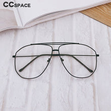 Carica l&#39;immagine nel visualizzatore di Gallery, 49664 Oversized Square Metal Glasses Frames Men Women Computer Eyeglasses