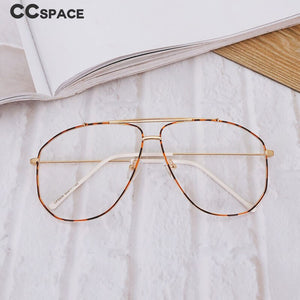 49664 Oversized Square Metal Glasses Frames Men Women Computer Eyeglasses