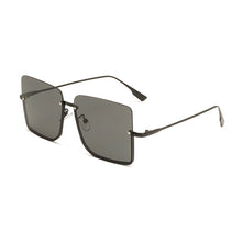 Load image into Gallery viewer, 49703 Half Frame Oversized Women  Sunglasses Square Shades UV400 Vintage Glasses
