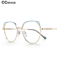 Load image into Gallery viewer, 49705 Cat Eye Anti Blue Light Women Metal Prescription Glasses Frames Computer Eyeglasses