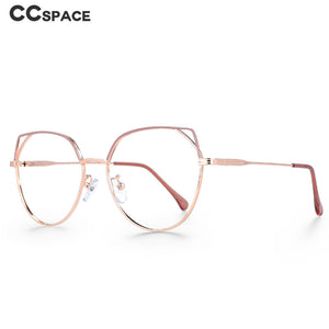 49705 Cat Eye Anti Blue Light Women Metal Prescription Glasses Frames Computer Eyeglasses