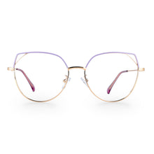 Load image into Gallery viewer, 49705 Cat Eye Anti Blue Light Women Metal Prescription Glasses Frames Computer Eyeglasses