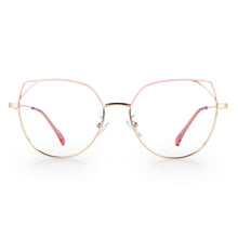 Load image into Gallery viewer, 49705 Cat Eye Anti Blue Light Women Metal Prescription Glasses Frames Computer Eyeglasses