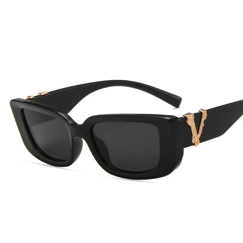 49715 Small Frame Cat Eye  Sunglasses Men Women Square Shades UV400 Vintage Glasses